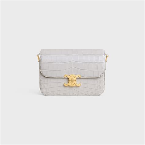 grey croc celine bag|CLASSIQUE TRIOMPHE BAG IN NILOTICUS CROCODILE.